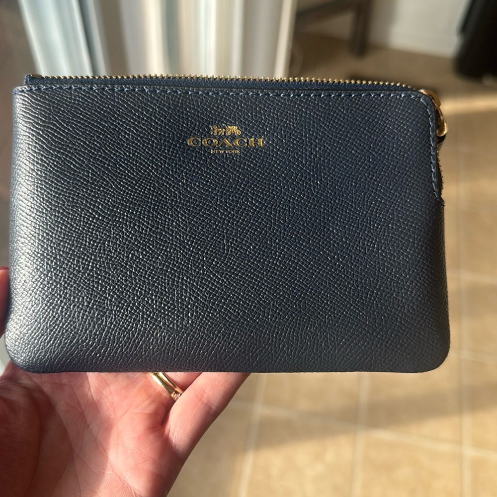 Coach Blue Wristlet. Brand new never used